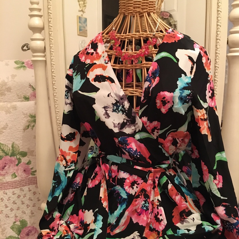 Yumi Kim vibrant silk wrap dress
